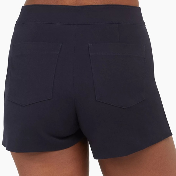 Spanx Polished 6” Stretch Cotton Shorts Classic Navy - Picture 3 of 7